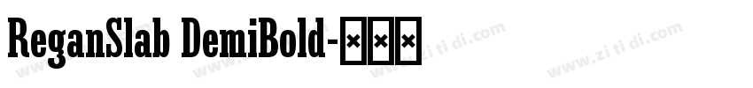 ReganSlab DemiBold字体转换